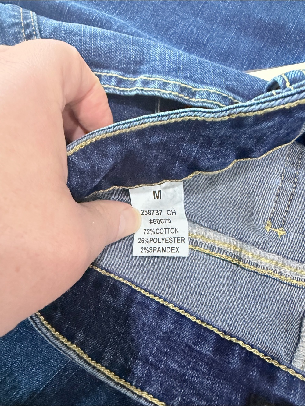 Women's wide straight leg midrise baggy pocket denim jeans. Size medium. - Picture 5 of 9